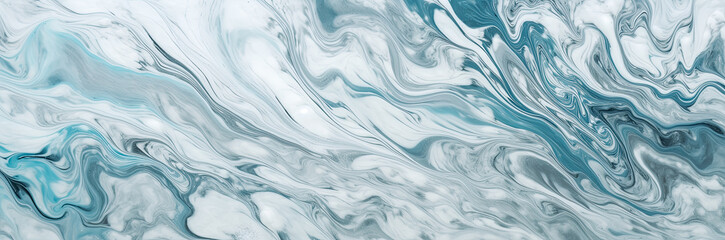 Obraz premium white marble wallpaper with blue tint. Generative Ai.