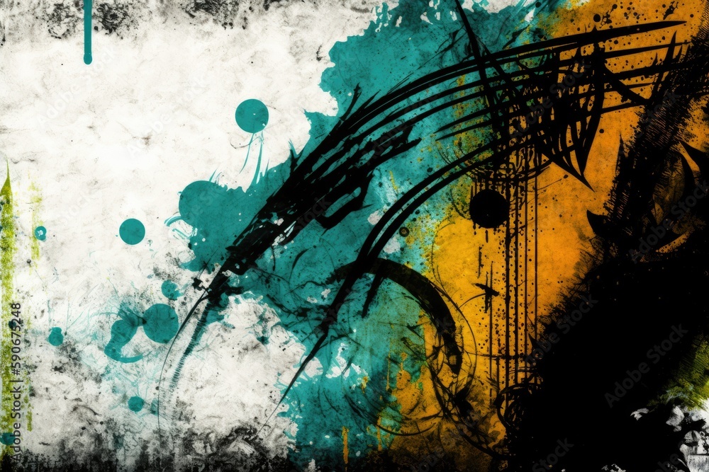 Poster grunge backdrop with textured canvas and graphic stylization. generative ai