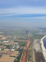 Fototapeta premium aerial view of the city
