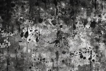 black and white paint splatters on a wall. Generative AI