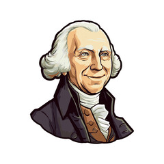 President James Madison smiling, Ai Generated