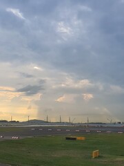 Fototapeta na wymiar landing at airport