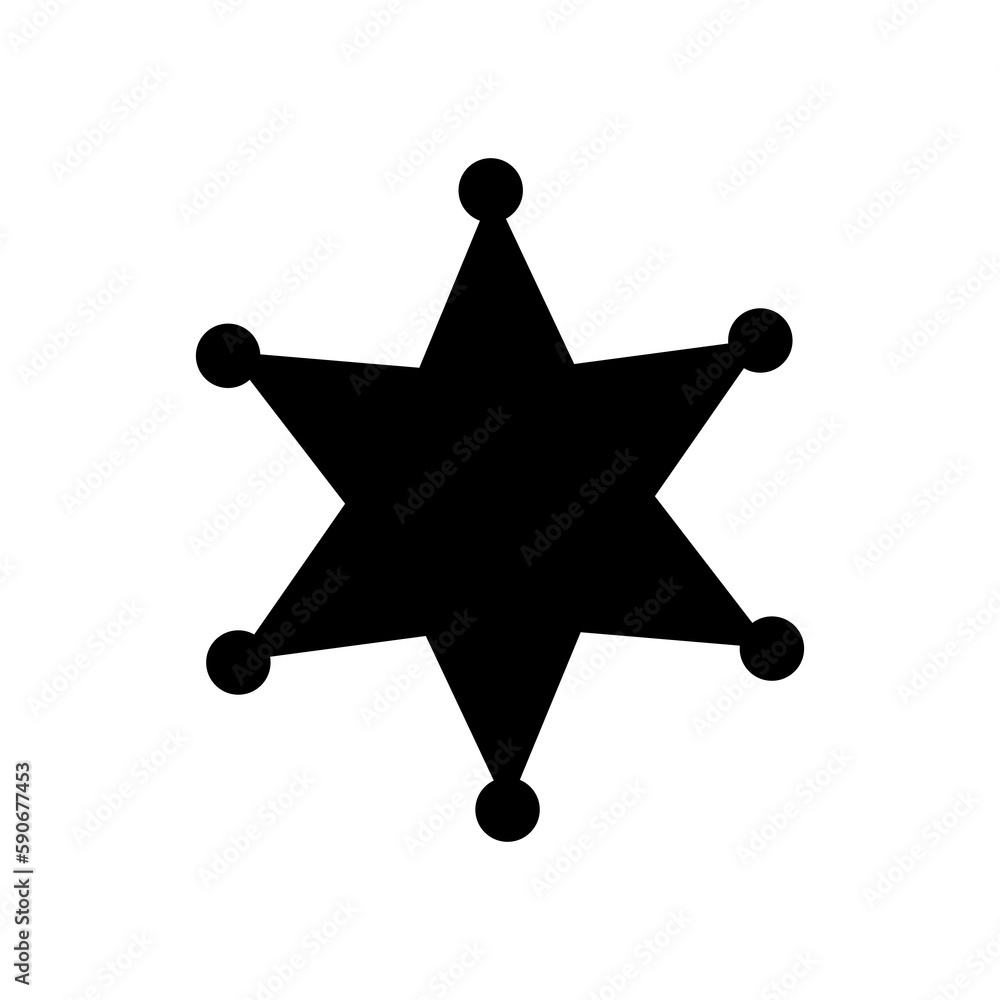 Poster sherif star icon for apps and web sites vector illustration on white background..eps