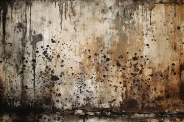 Obraz premium grungy wall covered in black spots and dirt. Generative AI