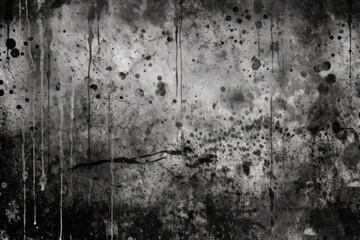 gritty and distressed wall in black and white. Generative AI