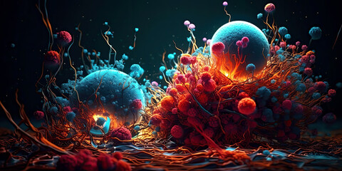 Abstract Microscopic Art, Generative AI