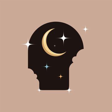 recommend clip art: Eid al Adha cards design. Eid Mubarak Islamic holiday banner with moon and stars. Ramadan muslim minimalist vector illustration and pastel color background.