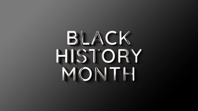 Black History Month black and whiteText animation cinematic title abstract background 