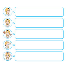 Obraz premium アメコミタッチの白人女性の吹き出し