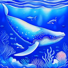 Fototapeta premium Blue whale