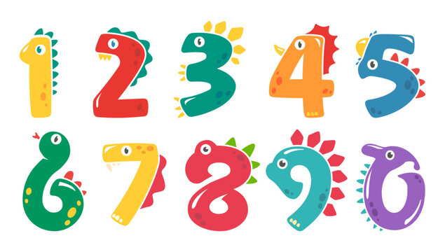 dinosaur number design birthday party for kids