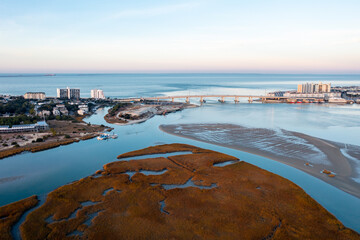 river, dusk, wetlands, coastal, condo, skyline, lesner, cityscape, transportation, outdoors, waterfront, chic's beach, outdoor, estuary, buildings, condos, beach, inlet, lynnhaven river, tidal, marsh,