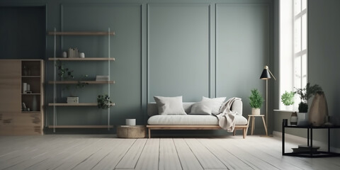 Coastal-inspired living room with nautical accents and serene vibes