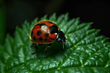 Fototapeta premium ladybug on leaf