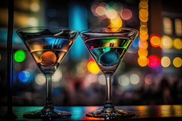 Martini Lounge: Nightlife Concept (Ai generated)