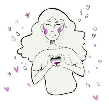 Chica asexual sin fondo png 