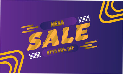 Mega sale colorful Banner design template. creative vector design