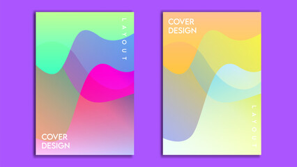 Abstract cover design with gradient wavy style