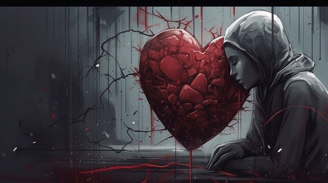 heart with blood