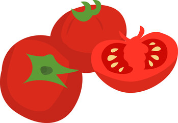 Red Tomatoes Illustration
