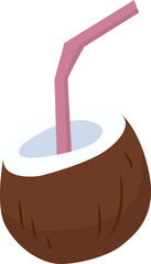 Coconut Drink Illustration