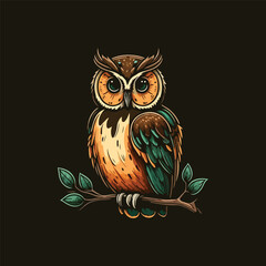 owl vector logo, eps.  10 editables