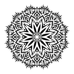 Decorative ornament mandala for Henna, Mehndi, tattoo, decoration vector design
