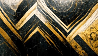 Gray marble white, gold, yellow and red pattern ink acrylic painted waves texture background for wallpaper Generative AI