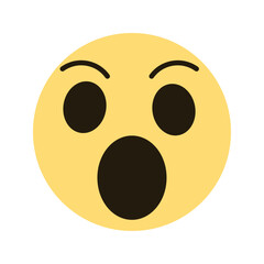 cute wow vector emoji isolated on white background vector illustration