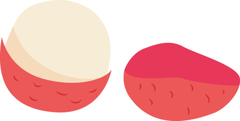 Lychee Fruit Illustration