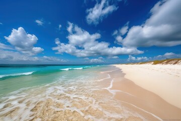 Obraz premium beach and sky, A trip to a beautiful beach, Generative AI