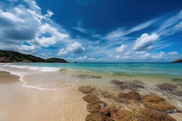 Obraz premium beach and sky, A trip to a beautiful beach, Generative AI