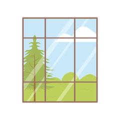 window with grass