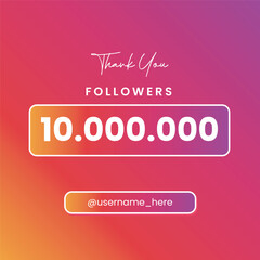 thank you 10m followers 10m followers social media post template