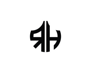 RH Logo design vector template