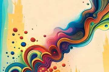 abstract colorful background with circles created with Generative AI