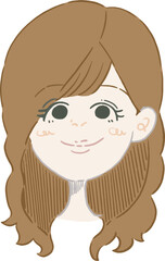 顔タイプ別イラスト【フェミニン】