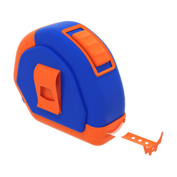 Tape Measure 3D illustration.