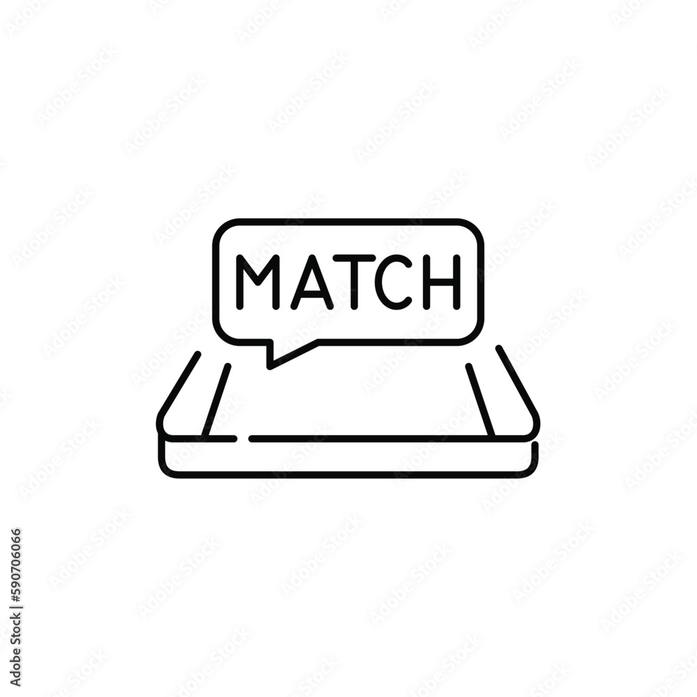 Poster dating app map notification on isometric smartphone. pixel perfect, editable stroke icon