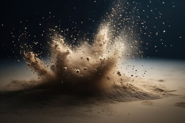 Dust Particles Floating In The Air. Generative AI