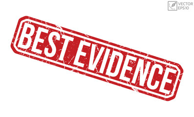 Best Evidence grunge Rubber Stamp vector design.