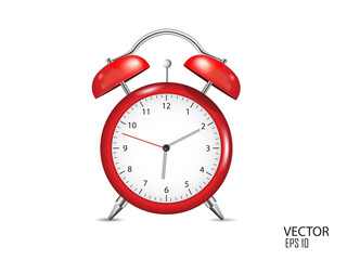 vector illustration red alarm clock design template.