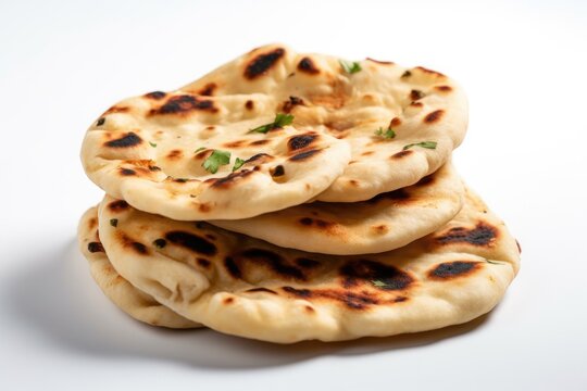Naan On White Background. Generative AI