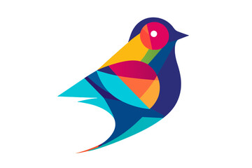 Colorful abstract bird symbol logo concept  illustration vector