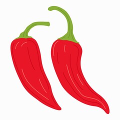 Red long fresh hot pepper
