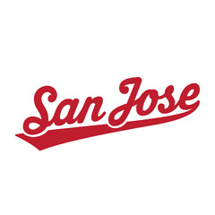 San Jose lettering design. San Jose, California typography design. Vector and illustration.