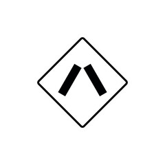 Black and White Color Traffic Sign Street Sign Icon Vector Template