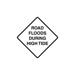 Obraz premium Black and White Color Traffic Sign Street Sign Icon Vector Template