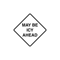 Obraz premium Black and White Color Traffic Sign Street Sign Icon Vector Template