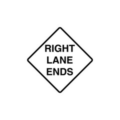 Obraz premium Black and White Color Traffic Sign Street Sign Icon Vector Template